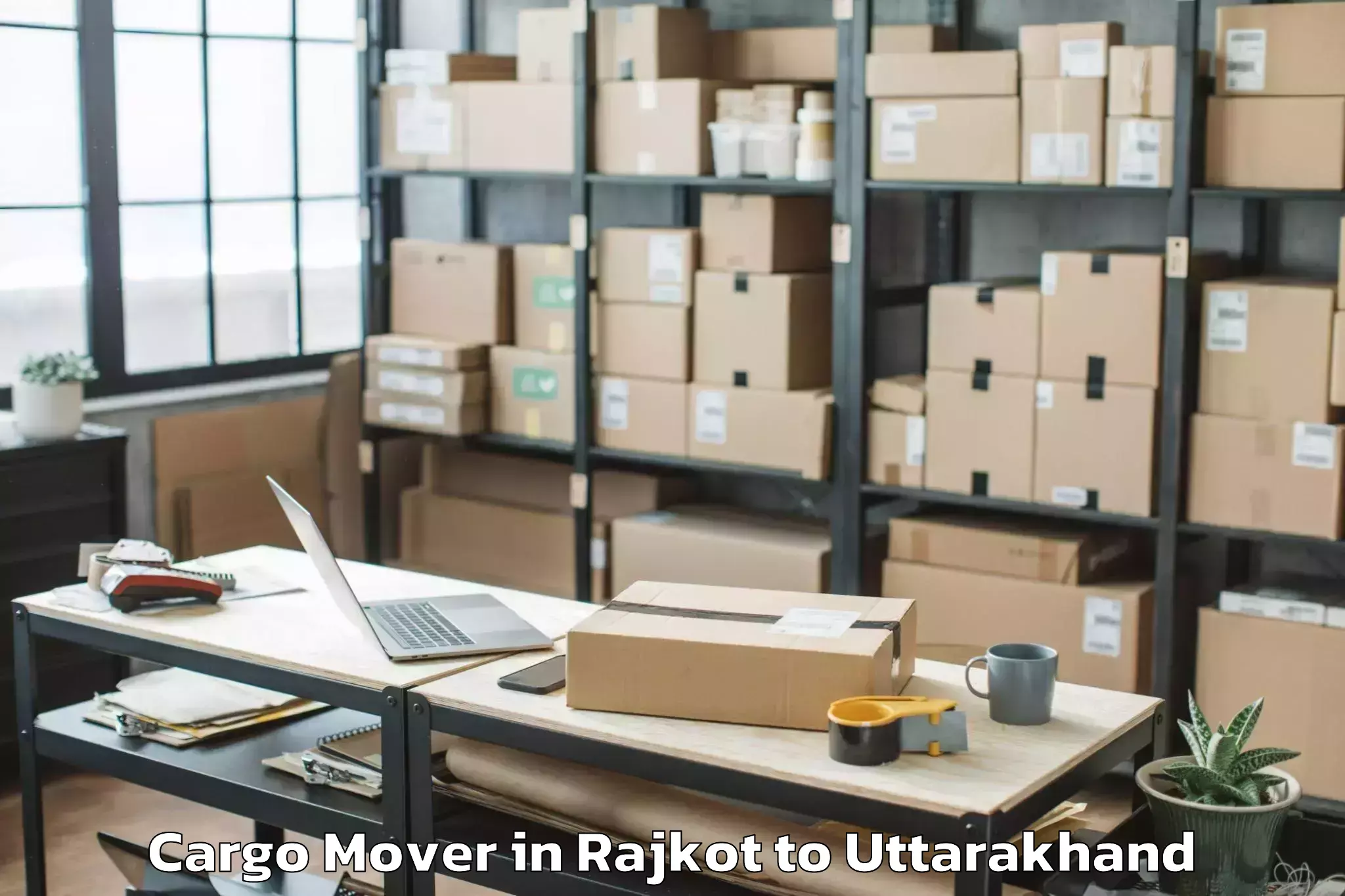 Book Rajkot to Uttarakhand Technical Universi Cargo Mover Online